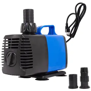Aqua Dream Amphibious Water Pump SJTW 1200 GPH  15' Pond Pump Fountain with 3-Prong Plug, Return Pump, Closed-Loop, Inline, and Submersible Features Electric Portable