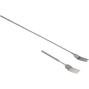 Extendable Table Fruit Dessert Fork, Extendable Barbecue Table Fruit Dessert Fork, Telescopic Fork, Durable Stainless Steel Cutlery 8.7 to 25.4 inches