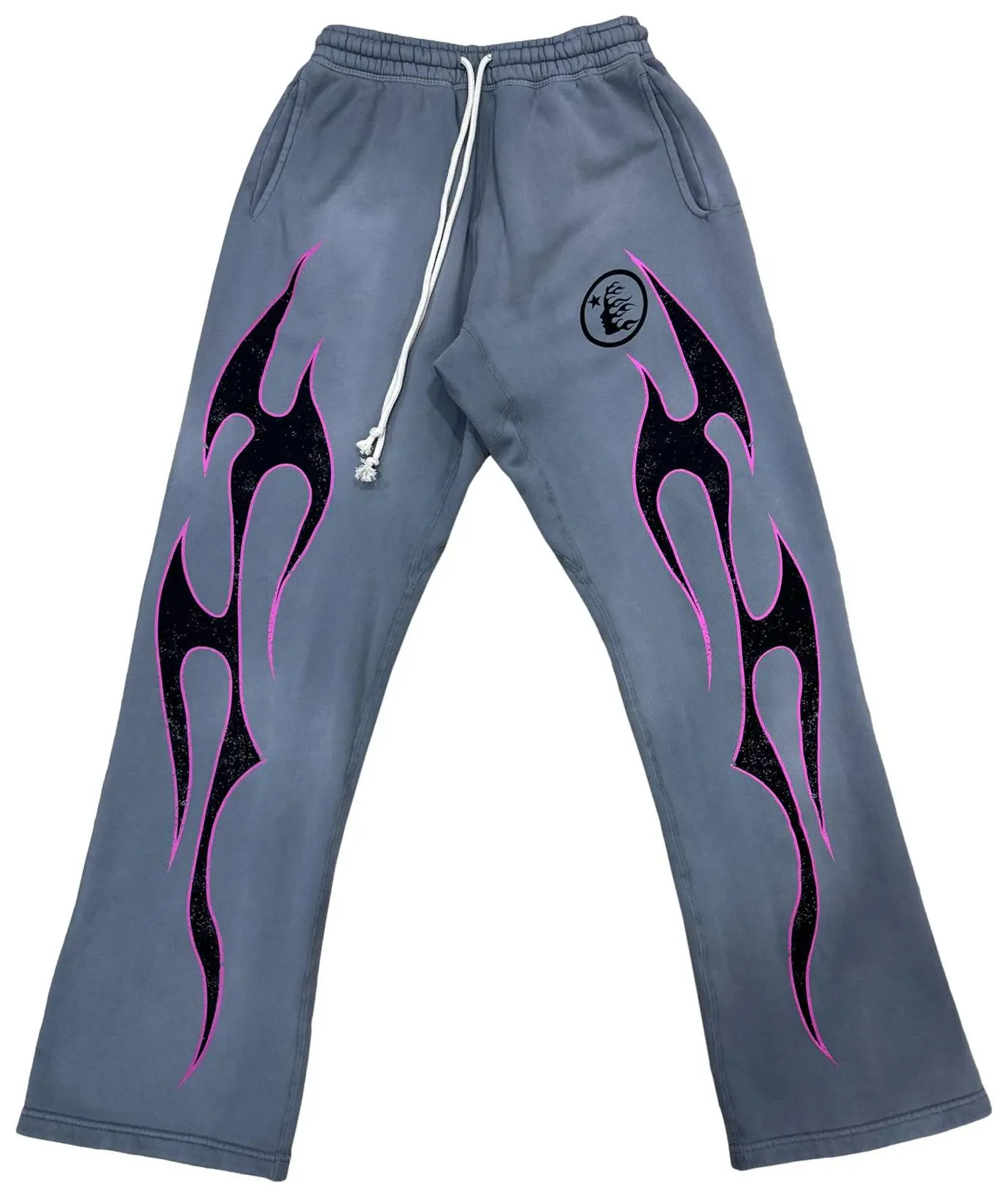 Hellstar Greatest Hits Flame Sweatpants 'Grey'