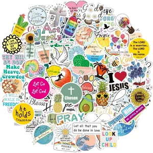 200Pcs Inspirational Christian Stickers for Vision Board Water Bottles Laptop, Vinyl Waterproof Jesus Bible Verse Stickers for Scrapbook Journaling Planner, Christian Easter Gifts for Kids