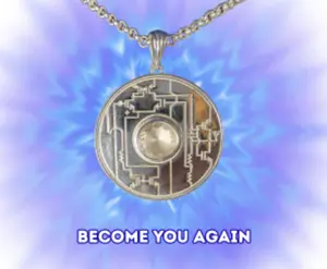 Dolphin Technology Harmonic Amplifier Circuit Radionics Pendant 04 for Energy Amplification Harmonization Spiritual Aura Enhancement and Desire Attraction with Gem-grade Quartz Crystal and Metal Coating
