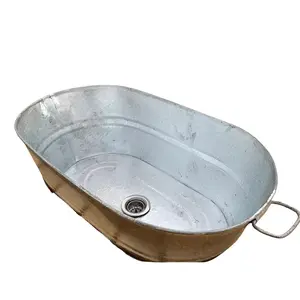 Galvanized Potting Sink w/ Drain