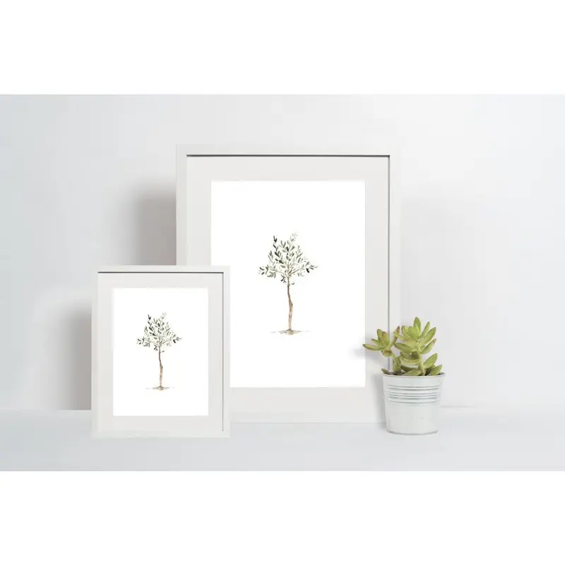 Olive Tree Print - Simple Beautiful Reminder to Pray for Your Son Decor Poster for Elegant Room Decor
