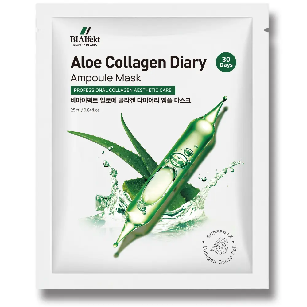 BIAlekt Aloe Collagen Diary Ampoule Mask 30 Days Professional Collagen Aesthetic Care 25ml 10EA