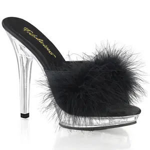 5 Inch Heel LIP-101-8 Black Fur