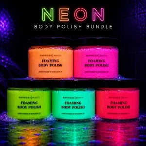 Neon Body Polish Bundle - 5 Pack Luxury Foaming Body Polish