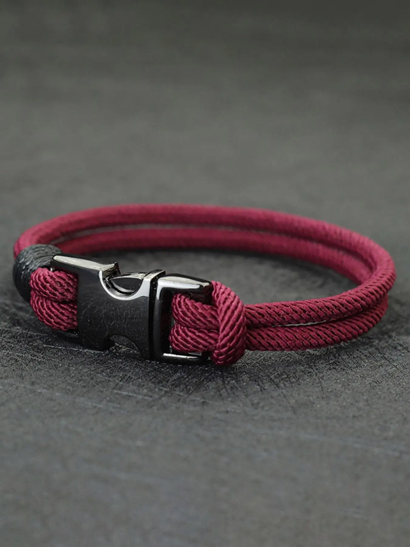 Men's Handmade Braided Bracelet, Adjustable Bracelet, Fashionable Alloy Buckle Design Bracelet for Party, Daily Clothing Decor, Trendy All-match & Exquisite Jewelry for Birthday Gift