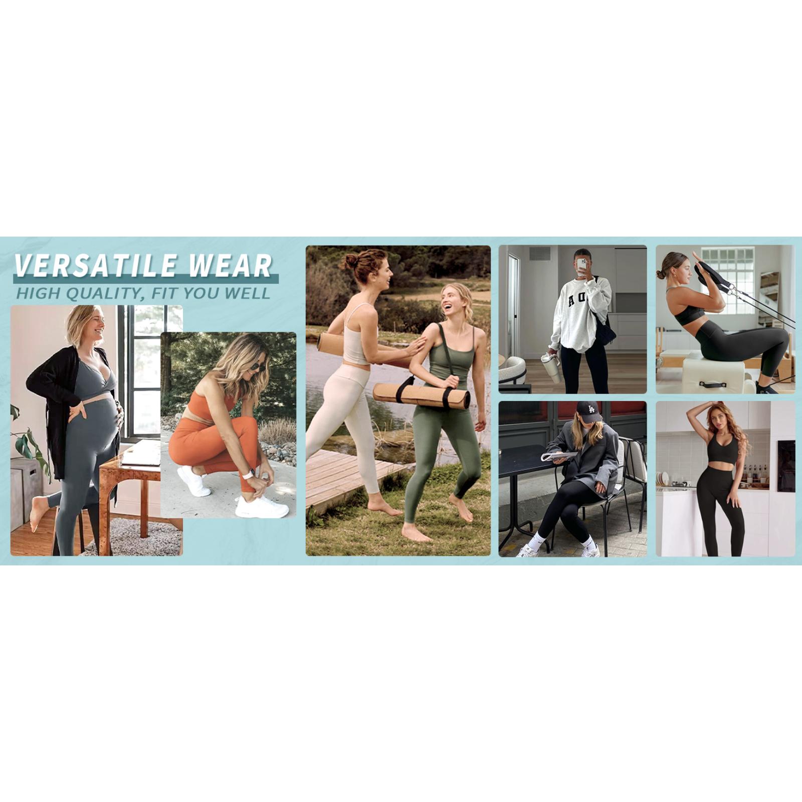 High Waisted Leggings for Women Tummy Control Pants Non See Through Workout Soft Yoga Pants for Running Plus Size Womenswear Bottom Casual Style