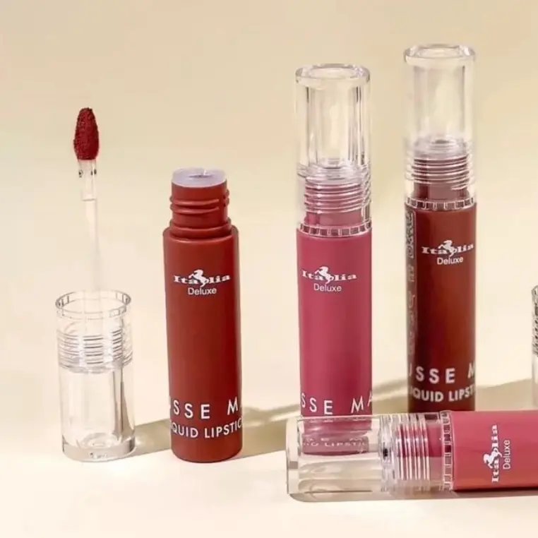 Italia Deluxe Scented Matte Liquid Lipstick - Long-wear Lip Product with Velvety Finish, Smooth Application, Light Chocolate Elegance, Soft Choco Shade Options, Beauty & Personal Care Cosmetic, Scent