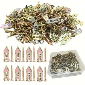 200Pcs Self Drilling Anchors Screws, （0.47X1.18inch）Upgraded Self Drilling Drywall Anchors with Screws, Easy Application No Drill Or Holes in Wall, FathersDayGift