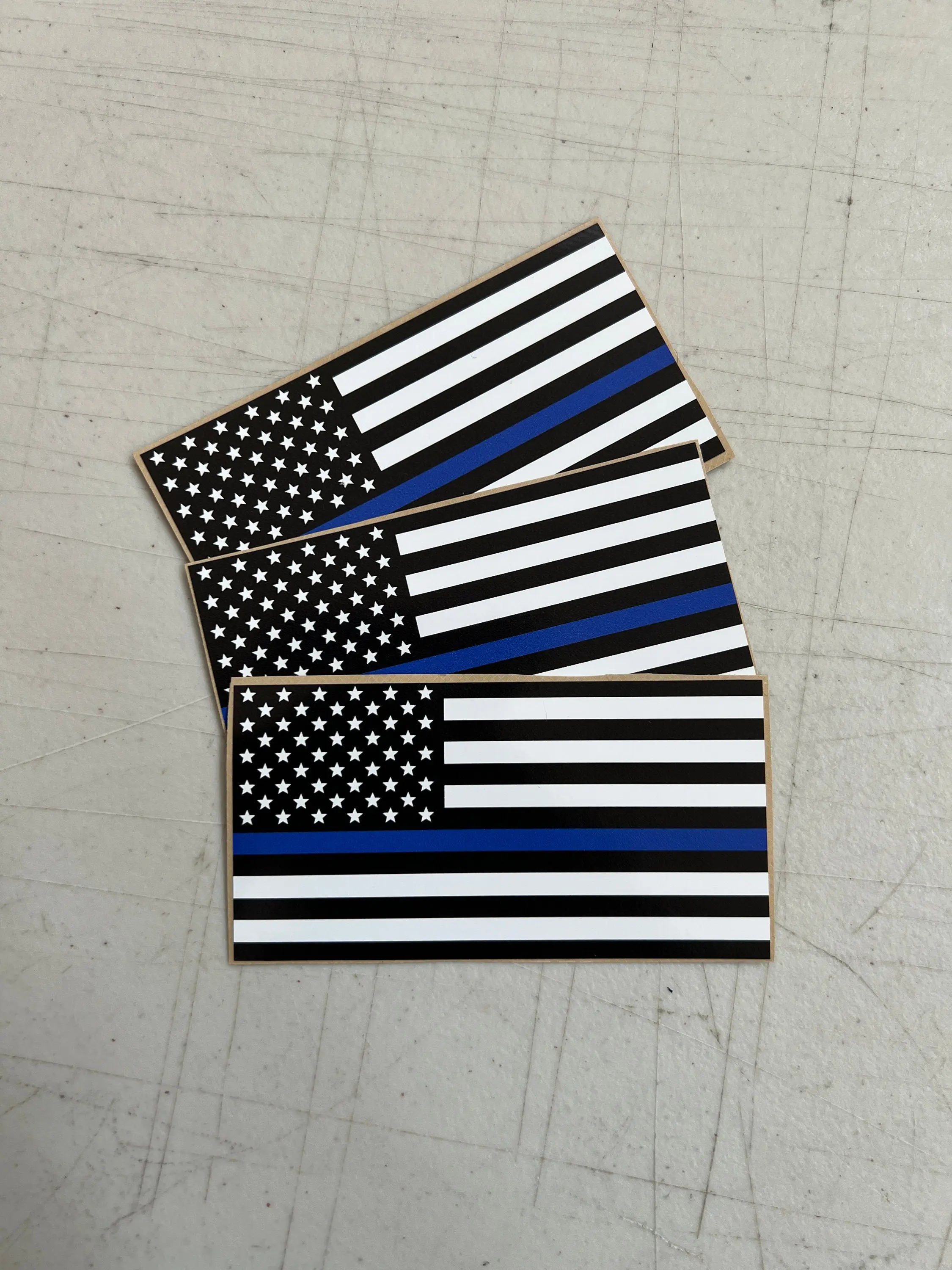 Thin Blue Line Flag Decals, Waterproof Stickers, American Flag Stickers, USA Decals