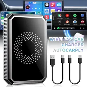 Screen Mirroring Adapter Compatible with Carplay, Supports Netflix Youtube Tiktok Google Play, Wireless 3-In-1 Design, Metal Material
