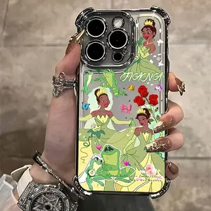 Cartoon Princess Tiana Cute Phone Case Suitable for iPhone 17 16e 16 15 14 13 12 11 Mini Pro Max Air X XR XSMAX 8 7 Plus Anti Fall Transparent Soft Back Cover, Shockproof Case, Tiana Themed Case, Uv Printed Design, Princess Lovers, Iphone Users