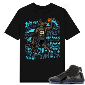 Unisex T-shirt To Match Sneakers Jordan 11 Retro Gamma - MJ-Slam-Dunk. 100% Cotton for Casual Wear. Comfortable Summer Unisex T-Shirt to match Jordan Sneaker. Streetwear Style. urban outfitters