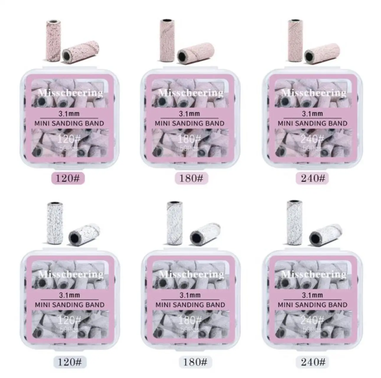 Misscherring 3.1mm Mini Sanding Bands, Nail Care Supplies Equipment, Manicure & Nail Art Decoration Tools, Nail Supplies Equipment