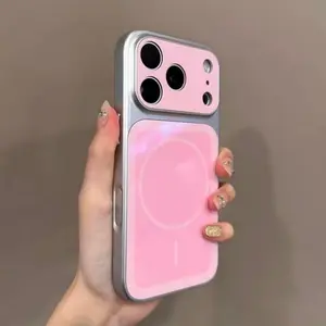 New Two-Tone Magnetic Phone Case Compatible with iPhone 17 Pro Max – Full-Coverage Hard Case for iPhone 15, 14, and 13 Pro