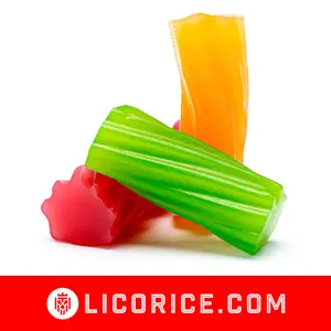 Australian Mix Licorice | Assorted Fruity Licorice | 1 Lb Tube | Soft & Chewy Fruit Flavors – Strawberry, Mango & Green Apple Licorice | from Licorice.com