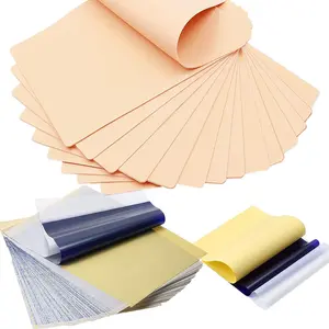 Tattoo Practice Skin with Transfer Paper - Lyuxzad 30 Pcs Tattoo Fake Skin and Stencil Paper Kit Includes 20 DIY Tattoo Paper and 10 Blank Tattoo Skin Practice Double Sides