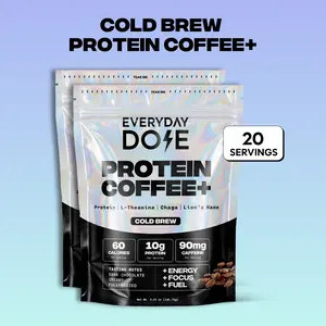 Everyday Dose Cold Brew Protein Coffee+ | 10g Protein Per Serving | Lion's Mane, Chaga & L-Theanine | 20 Servings | No Jitters No Crash tiktokshopspringglowup