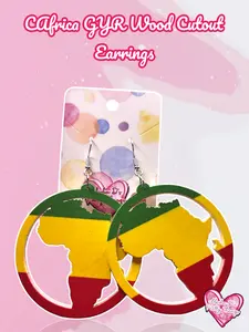 RSI CAfrica GYB Wood Cutout Ear*rings