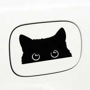 Cute Black Cat Sticker, Car Door Window Decal, Universal Car Exterior DecorationAccessories