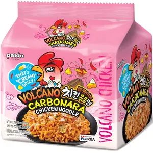 PALDO FUN & YUM Volcano Carbonara Creamy Spicy Chicken Noodle, (Pack of 16)