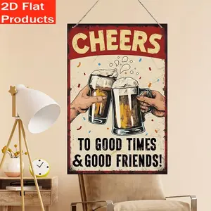 Vintage Wooden "Cheers" Wall Art Plaque - "To Good Times & Good Friends!" Beer Mug Design, Rustic Home, Bar, Pub, Farmhouse Decor, Ideal Holiday Gift, Beer Decor, Bar Decoration, Halloween Christmas Decorations
