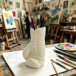 Creative 3D Printed Boxing Glove Pen Holder, Fun Desk Organizer, Practical Stationery Decor, Trendy Desktop Decoration for Students and Office