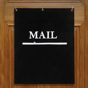 Efficient Mail Catcher Letter Bag Organizer for Mail Slots Home Office Garage Doors Basket Letter Cage Door Bag Black