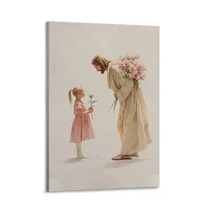 Jesus with Children Print Christian Nursery Wall Art Bible Story Watercolor Artwork for Home Decor Spiritual Touch Versatile Use
