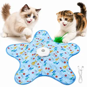 Interactive Unpredicatable Moving Feather Hunting Cat Toy , Hide and Seek Rechargeable Cat toy for bored cat，Indoor Exercise & Boredom Relief for All Breeds cats , DealsForYouDays