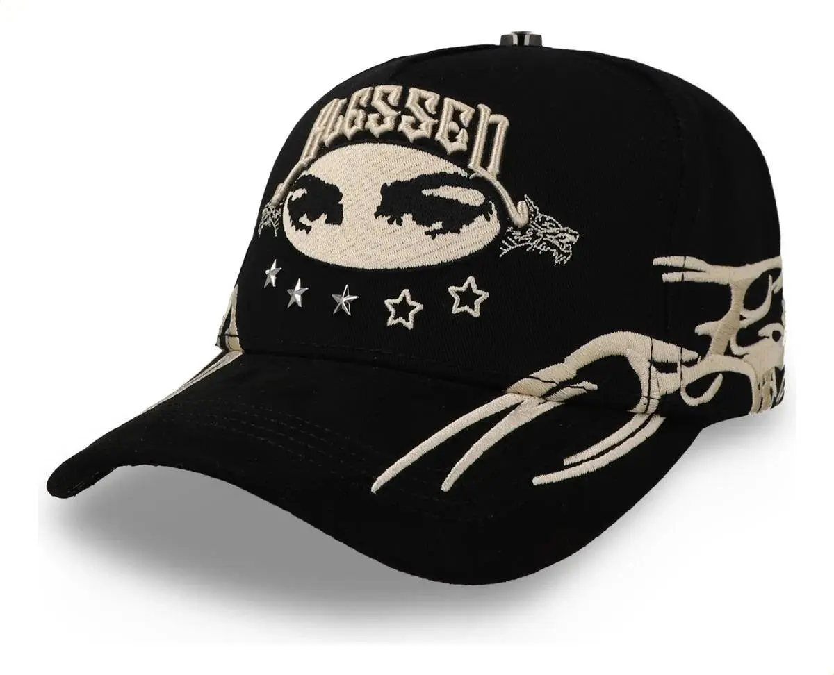 Adjustable Cap, Baez Az X Bz Design, Solid Black, One Size Fits All
