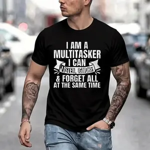 Funny Sarcastic T-Shirt, Unisex Graphic Print Cotton Tee for Men and Women, Casual Short Sleeve Crewneck Top