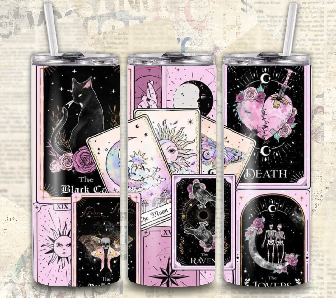 Tarot cards sublimation tumbler Wrap Print Tarot cards sublimation tumbler Wrap Print