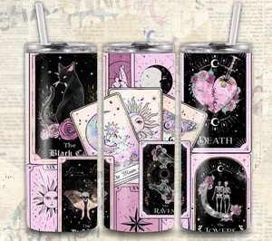 Tarot cards sublimation tumbler Wrap Print