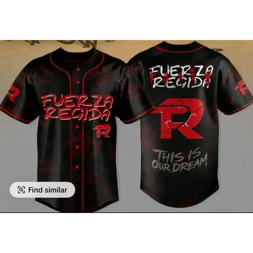 Fuerza Regida ‘This Is Our Dream’ 2026 Stadium Tour Official Baseball Jersey – Mexican Regional Concert Gear