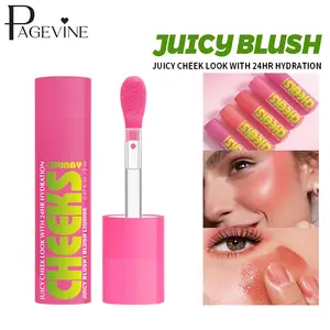 Juicy Finish Liquid Blush for Face Makeup, Lightweight Hydrating Cream Blush with Natural Radiant Effect, Long Wearing Waterproof Formula, Multi Functional Use as Blush Eyeshadow and Lip Color for All Day Wear