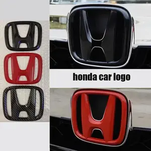 Car Modification Suitable for Honda 10th Accord/Civic Black Red Front Logo Covered Rear Logo Steering Wheel Modification Decor