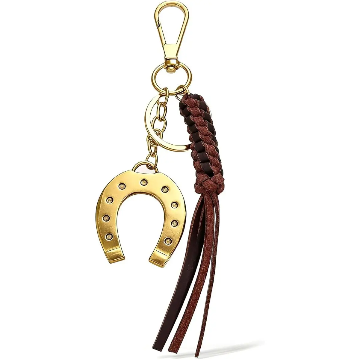 Virelyn B Western Keychain Bag Charms for Handbags Cowboy Hat Cow Horseshoe Keychain Car Keyrings Boho Jewelry Gifts