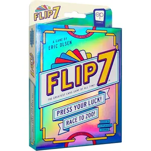 USAOPOLY Flip 7, The Ultimate Blend of Press Your Luck & Strategy, Fast-Paced Addictive Card Game,Quick to Learn & Easy to Teach,Perfect for Game Nights, 3+ Players, Ages 8 & Up, 20 Minutes Play Time