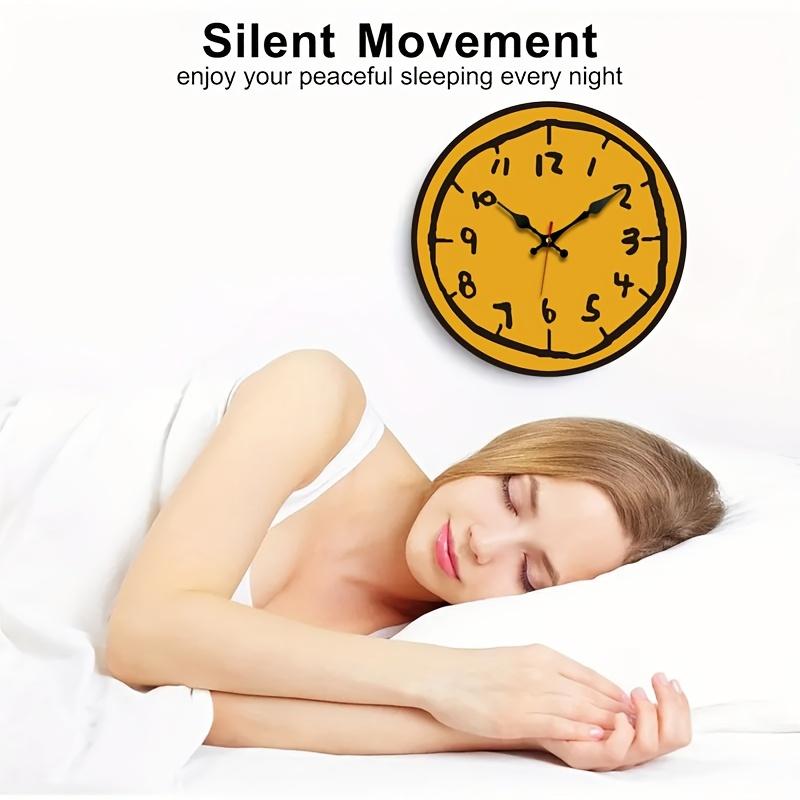 1pc Modern Minimalist Wooden Silent Wall Clock - Non-Ticking Quiet Operation, Round Elegant Design Suitable for Home Decor, Rooms, Bedrooms & Gifts