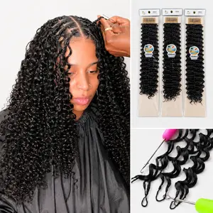 Vidalocs One Box Full Head 3 Packs/150 Strands 20'' Jerry Curly Crochet Hair, Lightweight Boho Braids with Pre-Looped Miracle Knots