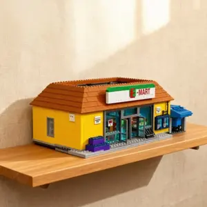 Creative Kwik-E-Mart Building Blocks Street view House Desktop Ornament Model Compatible 71006 71016 Bricks Birthday Gifts 2179pcs
