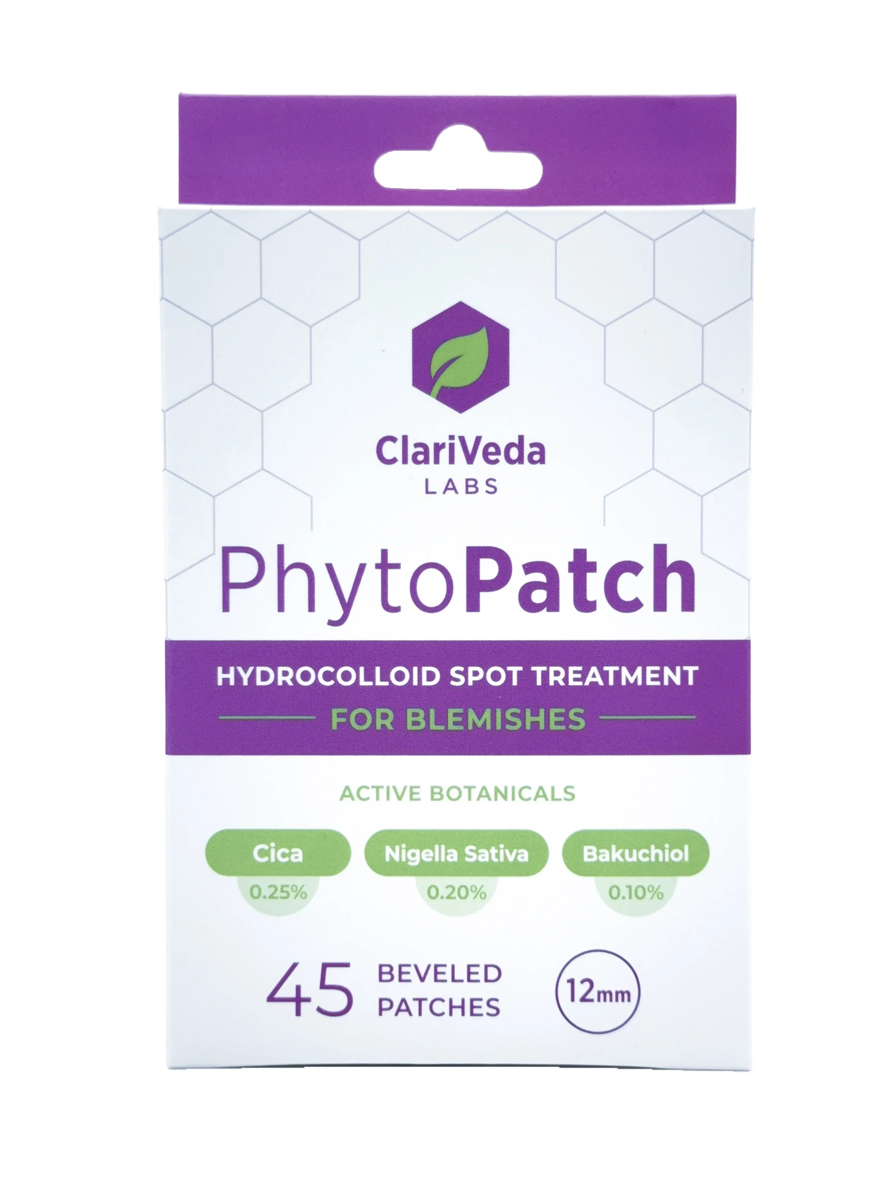 PhytoPatch by ClariVeda Labs - Invisible Blemish Patch infused with botanicals Black Seed Oil, CICA and Bakuchiol