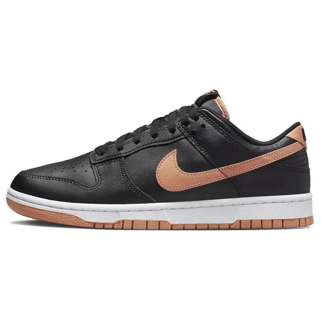Nike Dunk Low Black Amber Brown Skate Shoes Men's DV0831-004