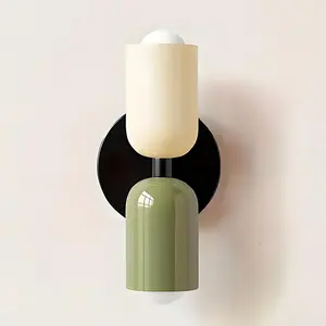 ​​Vintage Industrial Metal Double Sconce - Adjustable Mid-Century Wall Lights for Bathroom Vanity, Bedroom & Hallway Mirror Lighting