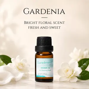 Landroma Gardenia Flower Fragrance Oil, 10 mL for nebulizing diffusers | Soft, subtle home fragrance, FO1 10 mL Gardenia Flower