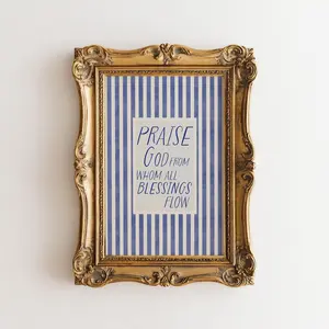 Praise God From Whom All Blessings Flow Print, Doxology Christian Wall Art, Godly Wall Decor, Prayer Scripture Jesus Gift