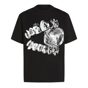 Liquid Metal Teeth & Diamond Comfort Colors T-shirt, Chrome Dice Graphic Tee, Silver Drip Streetwear, Gangster Fashion, Hip Hop Outfits, Retro Luxury Gothic, Metallic Cube, Futuristic Chrome Art, Monogram 90s Y2K Clothing, Black  christian tee shirt