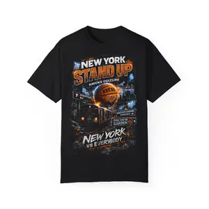 NY Stand Up Knicks T-shirt  | Vintage NYC Basketball Shirt